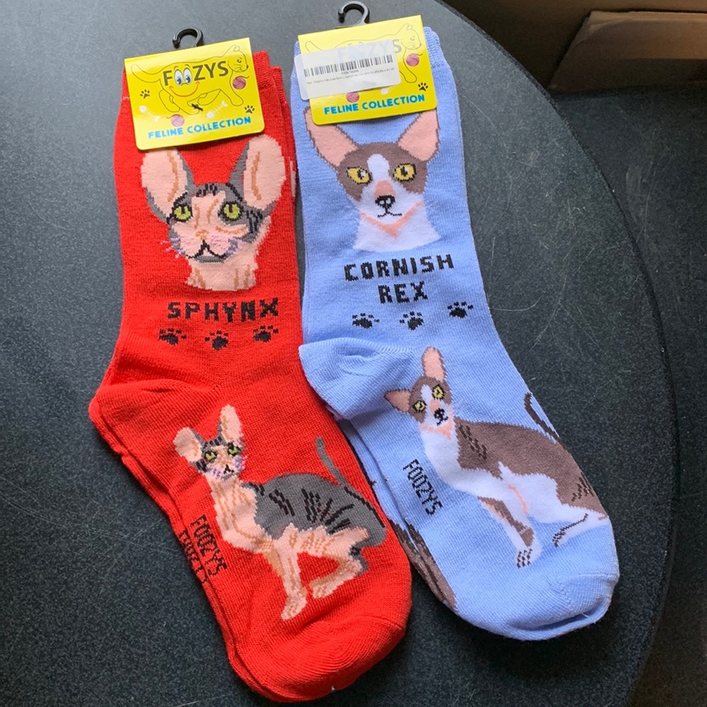 NWOT-Foozy’s cat print socks, price includes both pair